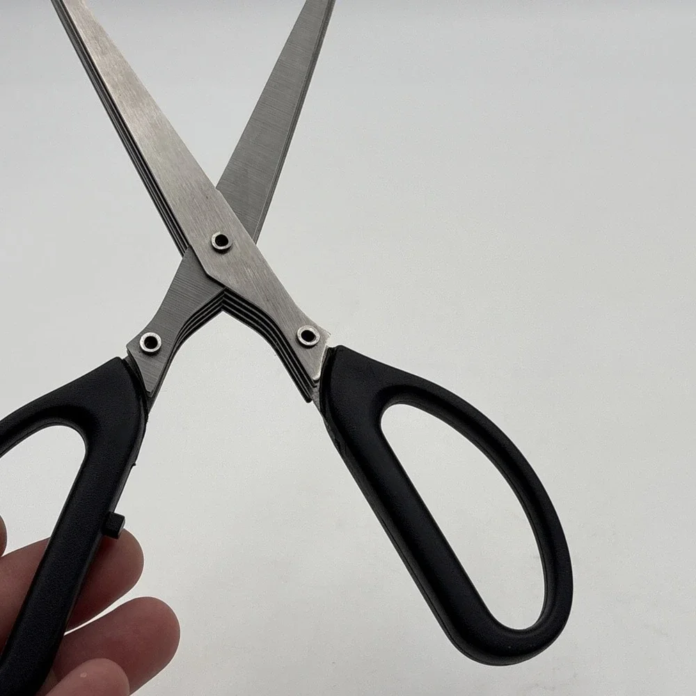 5 Blade Herb Scissors Shredder Black Kitchen Tool for Herbs and Vegetables